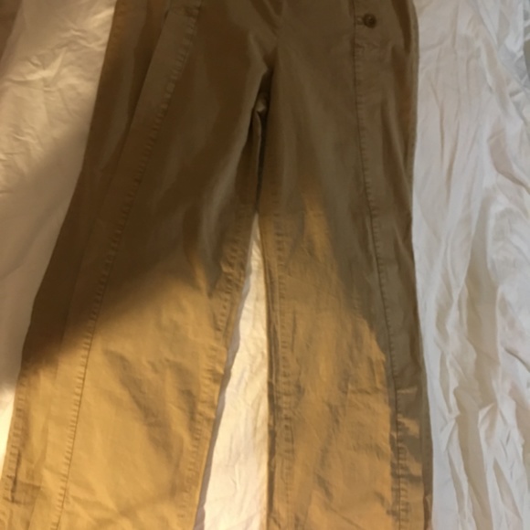 J CREW bohemian button front open , shoe string tie back pants - Picture 3 of 12